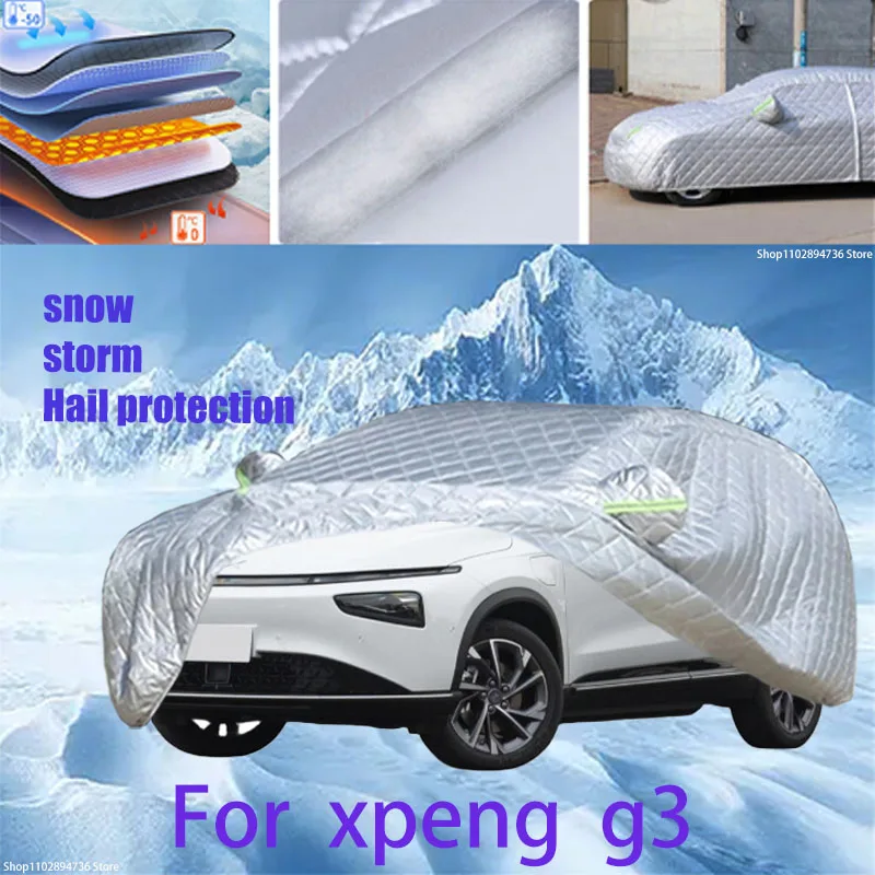 

For xpeng g3 Outdoor Cotton Thickened Awning For Car Anti Hail Protection Snow Covers Sunshade Waterproof Dustproof