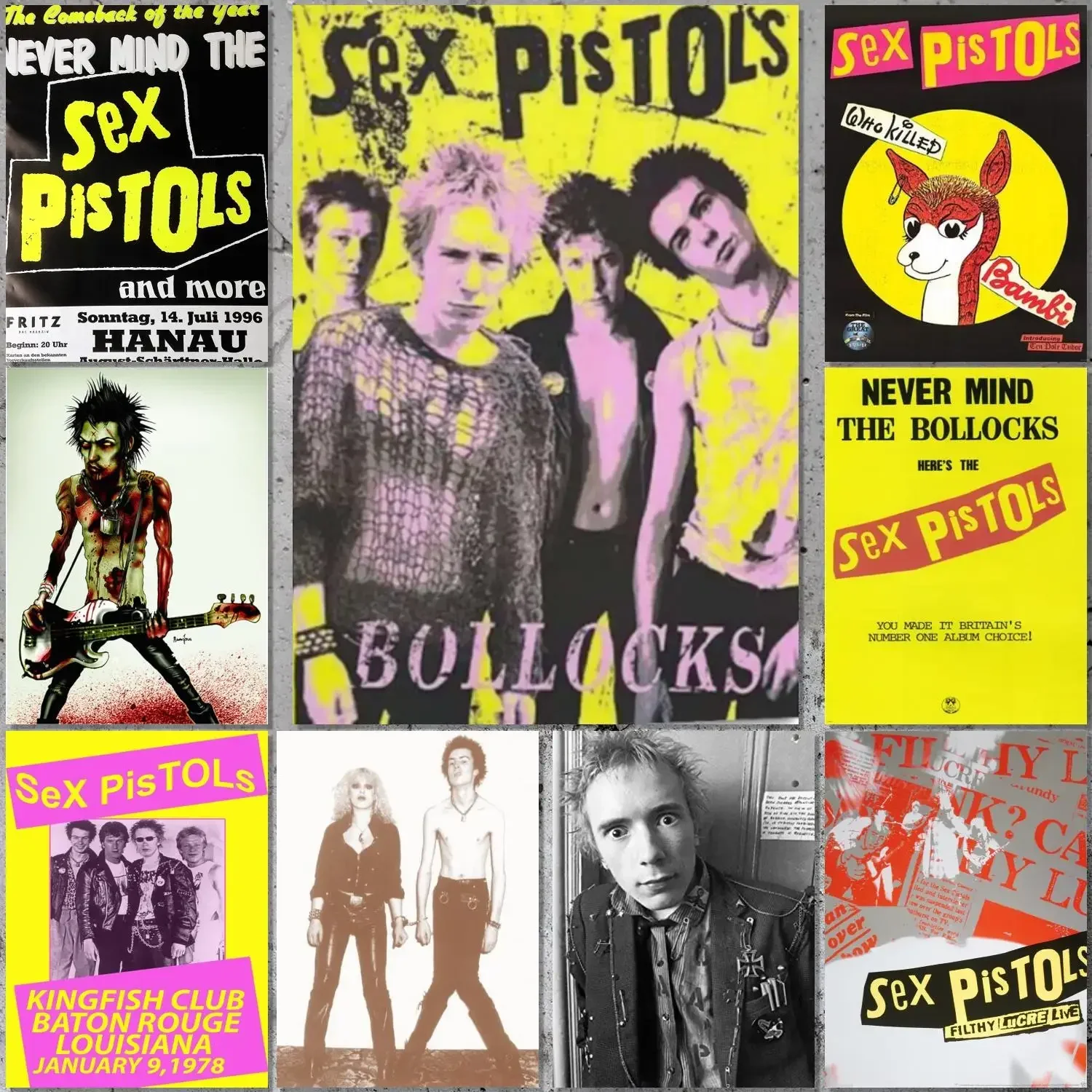 sex pistols Rock Band Poster Canvas Art Poster and Wall Art Picture Print Modern Family bedroom Decor Posters