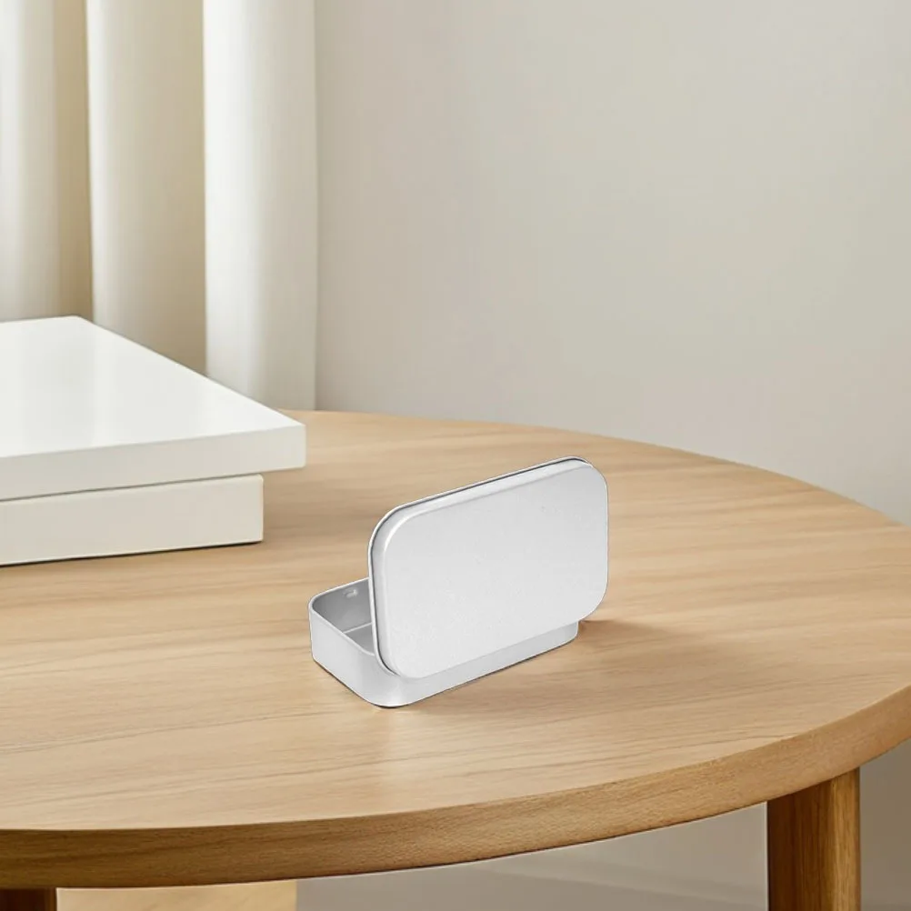 

3Pcs Empty Rectangular Tin Containers Sturdy Wear Resistant Perfect for Organizing Small Belongings on The Go Metal Tin Box