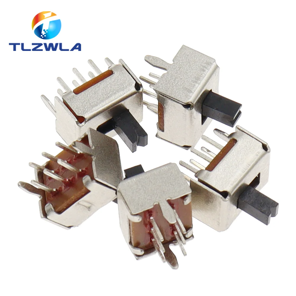 10 szt. Przełącznik dwupozycyjny SS22D07 2P2T 6 pinów DPDT pionowy uchwyt wysoki 4MM SS22D07VG4