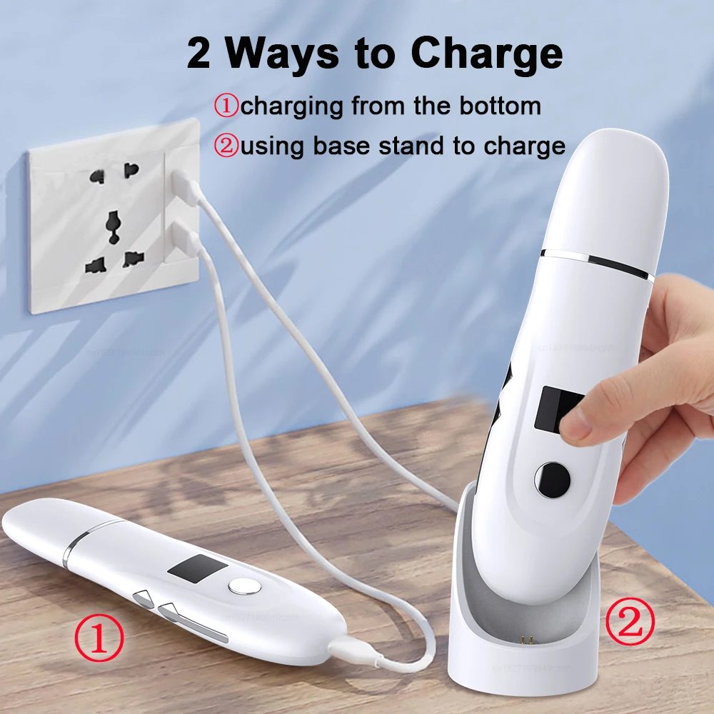 Rimozione di comedone Elettrico Pore Viso Cleaner Brufolo Acne Rimozione di punti neri Punto nero Rimuovi Peeling ad ultrasuoni Rimozione di punti neri