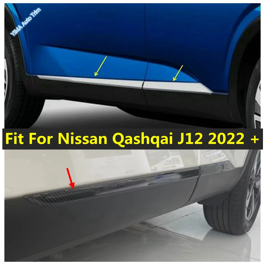 

Side Door Body Anti-Scratch Molding Decor Strips Protection Panel Cover Trim For Nissan Qashqai J12 2022 2023 Car Accessories