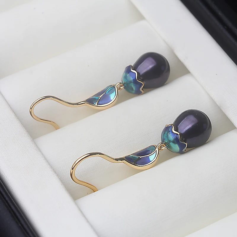 

Genuine Natural Freshwater White Stud Earring Pearl Woman,Wedding Drop Silver 925 Pearl Earrings Jewelry Wife Birthday Gift Pink