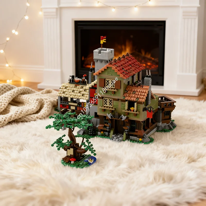 2675 قطعة MOC القرون الوسطى مدينة مربع تمديد نموذج اللبنات العمارة تجميع DIY بها بنفسك الطوب هدية الكريسماس لعبة عيد ميلاد #1