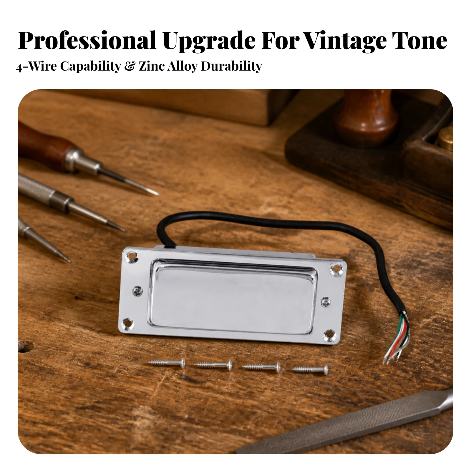 twinHumbucker Pickup Mini Electric Guitar Pickup Humbucker with Mounting Screws Robust Adjustable for Luthier
