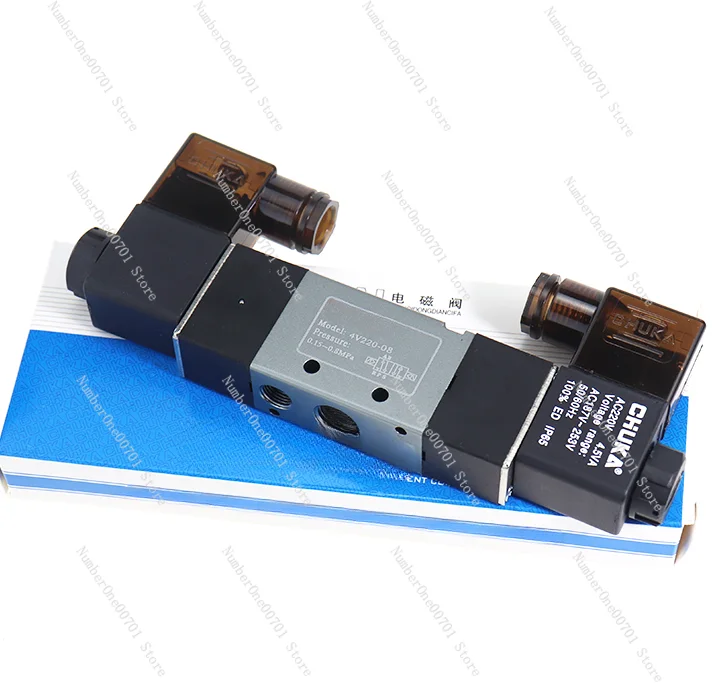 

Two Position Five Way Solenoid Valve 4v220-08ac220v 120-06/320-10/420-15 Dc24v