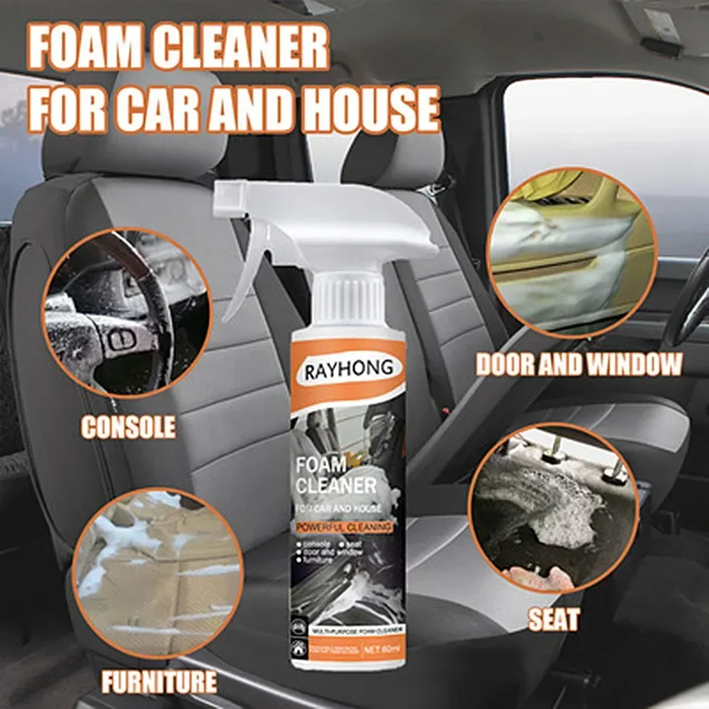 

120ML Multi-Purpose Foam Cleaner Car Dashboard Leather Cleaner Remove Dirt Car Interior Refurbishment Beauty Care