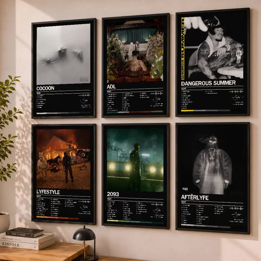 Y-Yeat Cocoon Poster Album Art Cover Songs Rap Pop Singer Band Wall Waterproof Paper Sticker For Living Room Home Decor