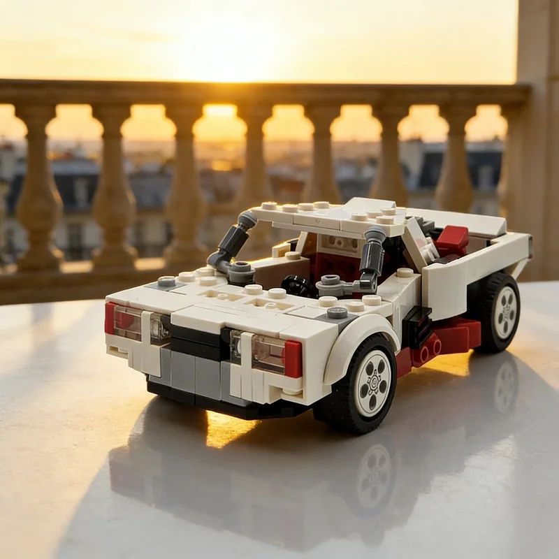 

206 деталей MOC JDM Drift Tuck с задним расположением двигателя, модель Mazda Kei City Champions, конструктор, подарок на Рождество, строительные блоки