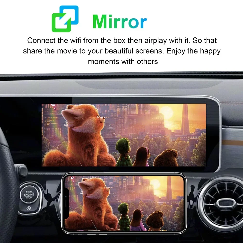 Wireless CarPlay For Benz NTG6.0 MBUX GLS X167 2019 2020 2021 2022 2023 Wireless CarPlay Interface Android Auto Full Screen