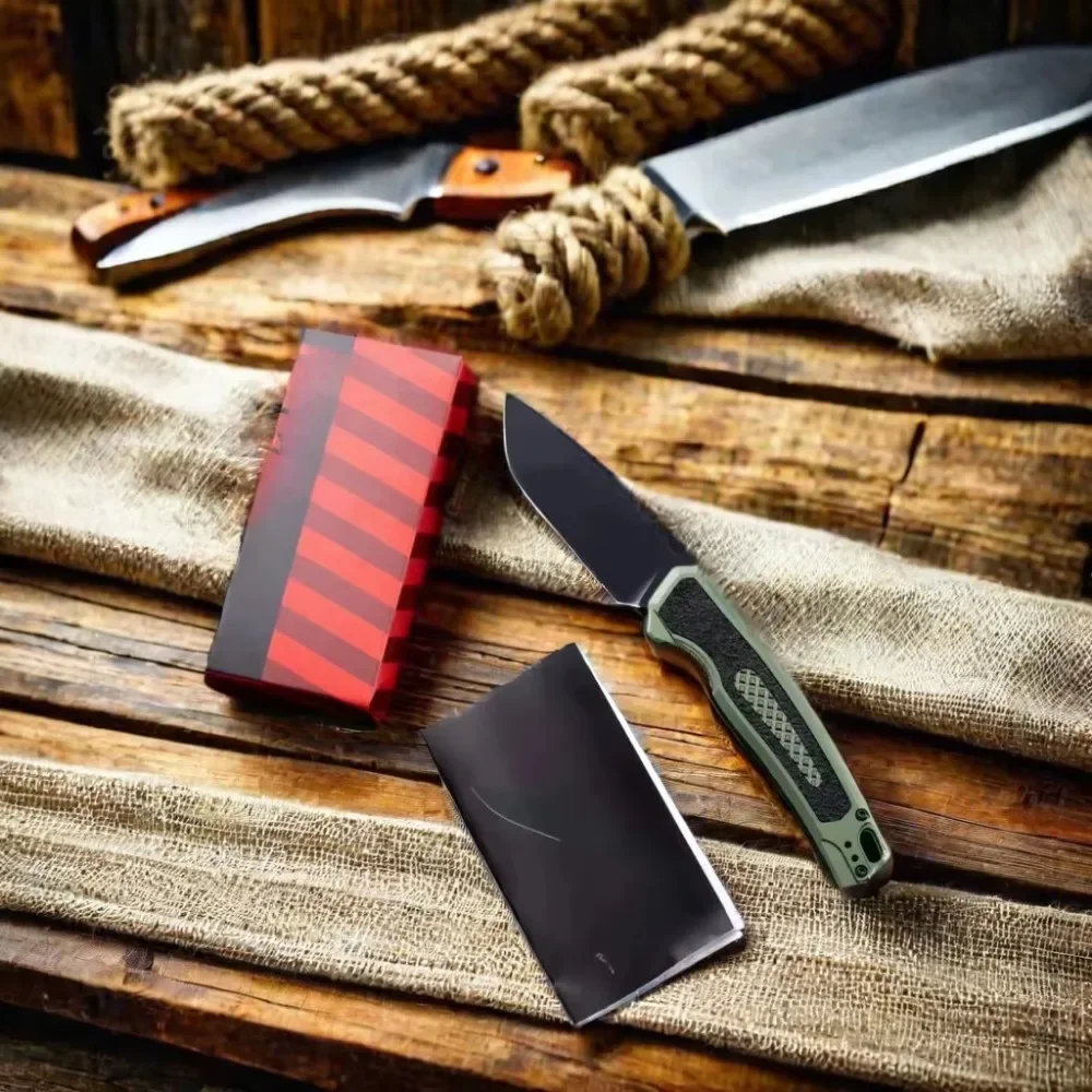 

KAW 7105 BLK AU.TO Folding Pocket Knife Aluminium Alloy Handle Outdoor Camping Survival Knives Tactical Hunting EDC Tools