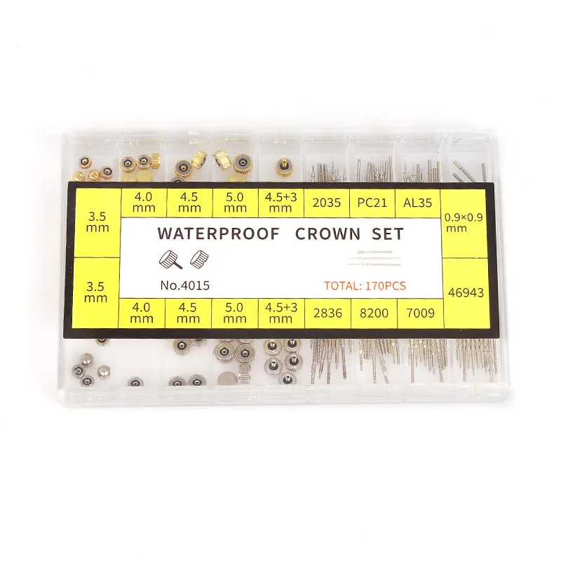 

Watch Repair Parts Crown Stem Boxed Drop Glue Handle Gold Silver Copper Watch Accessories