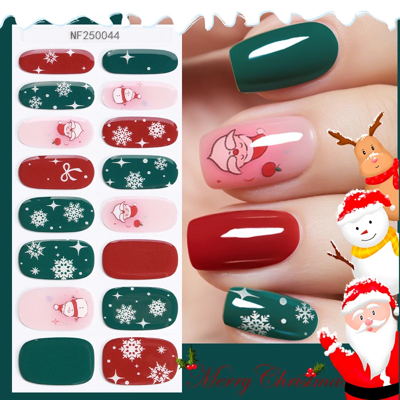 Holiday themed UV nail sticker set