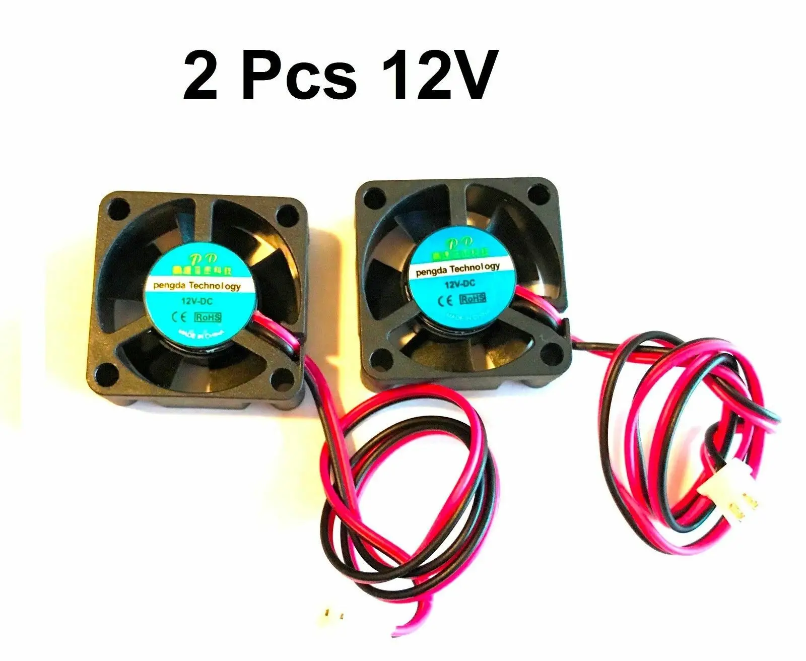 

FOR 2-Piece 12V DC Cooled Computer Chassis Fan 30x30x10mm PC 3D Printer 3010 2-Pin 30mm -