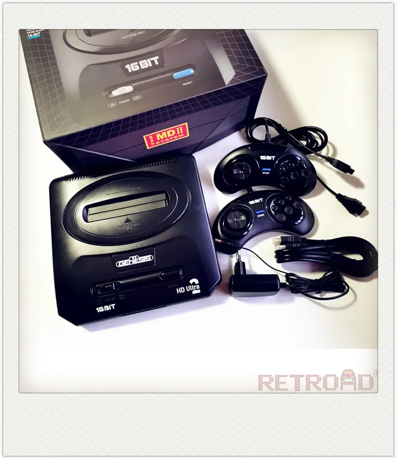 

16BIT HD Ultra2 Gaming Console for Genesis/Mega Drive, Play NTSC /PAL Game Cartridge, With wired controller(not emulator)