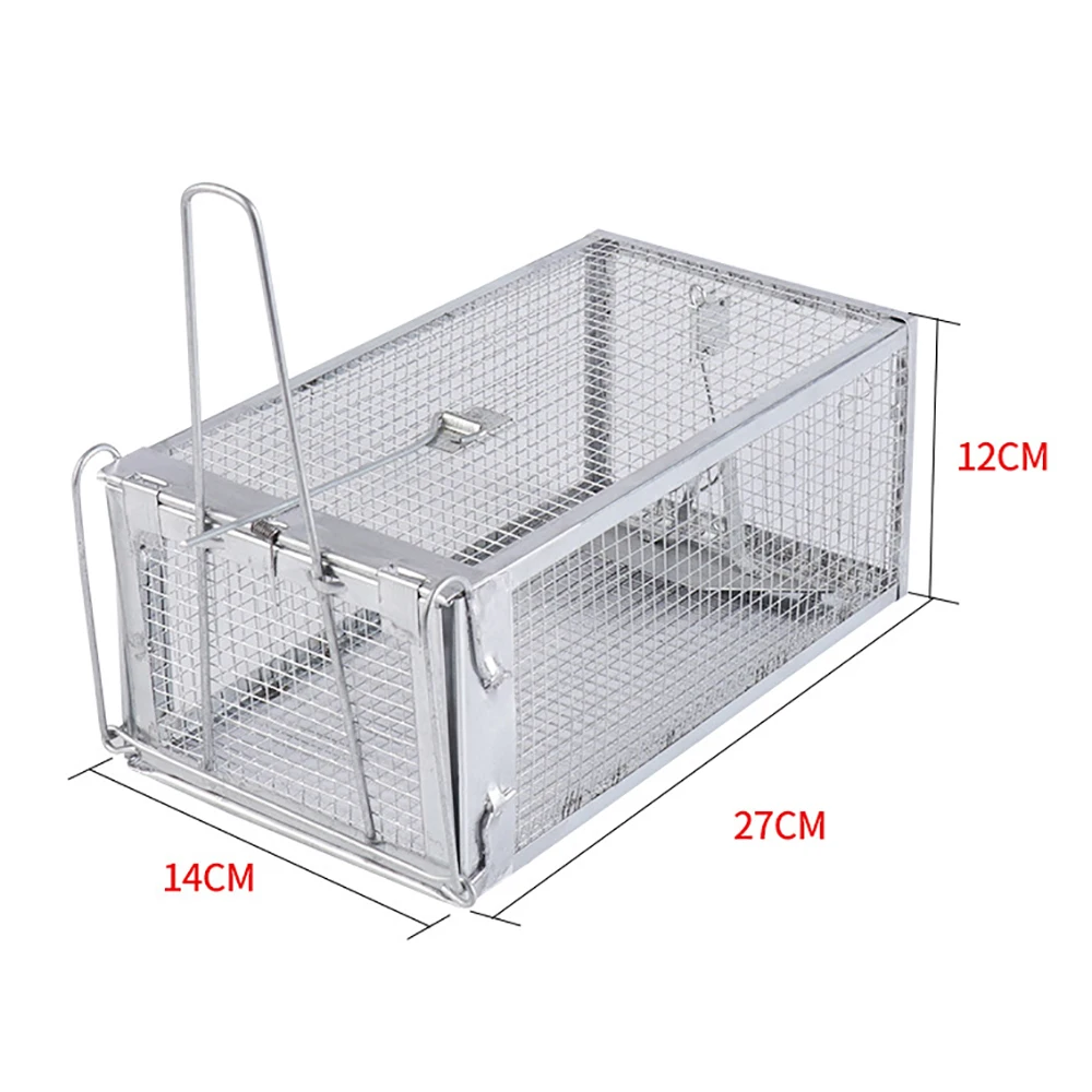 Живая гуманная клетка-ловушка для белки, мыши, крысы, мышей, грызунов, Ловец животных для дома и улицы, маленькие животные