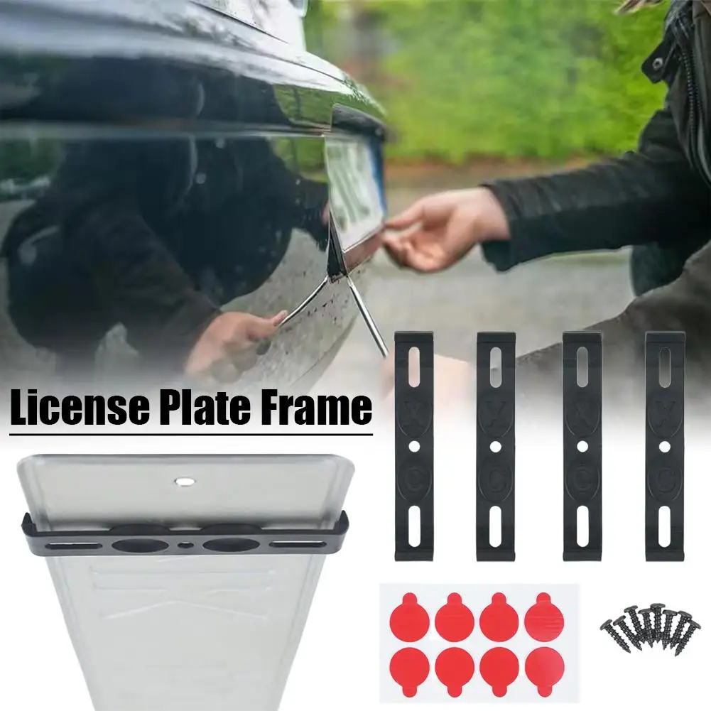 

Для европейских/русских прав, безрамное крепление для номерного знака, кронштейн для номерного знака, рамка для автомобильной бирки для автомобиля, передняя и задняя часть автомобиля T M0N0