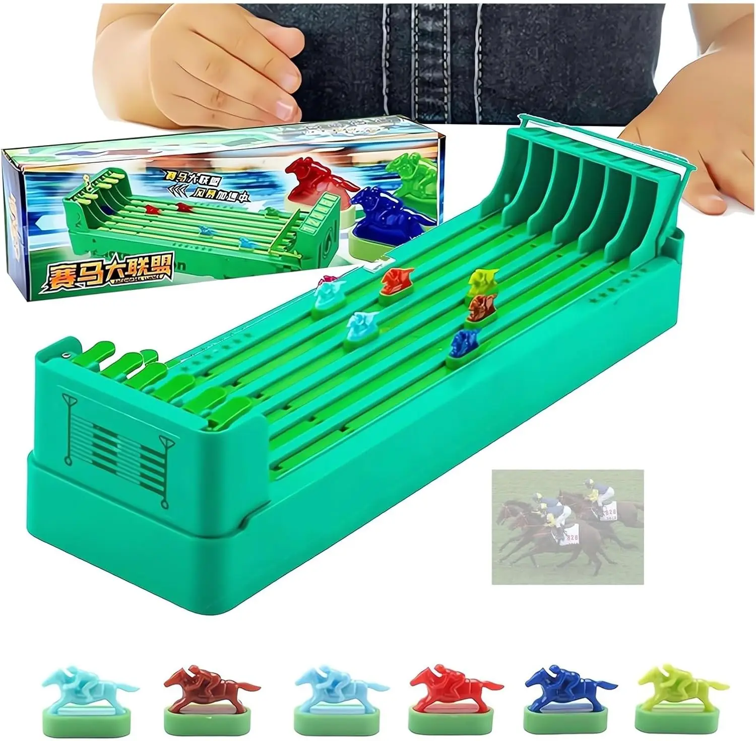 

Classic Desktop Derby 6-Horse Racing Union Game 2024 New Electric Horse Racing Game Adult Table Top Party Bar Games