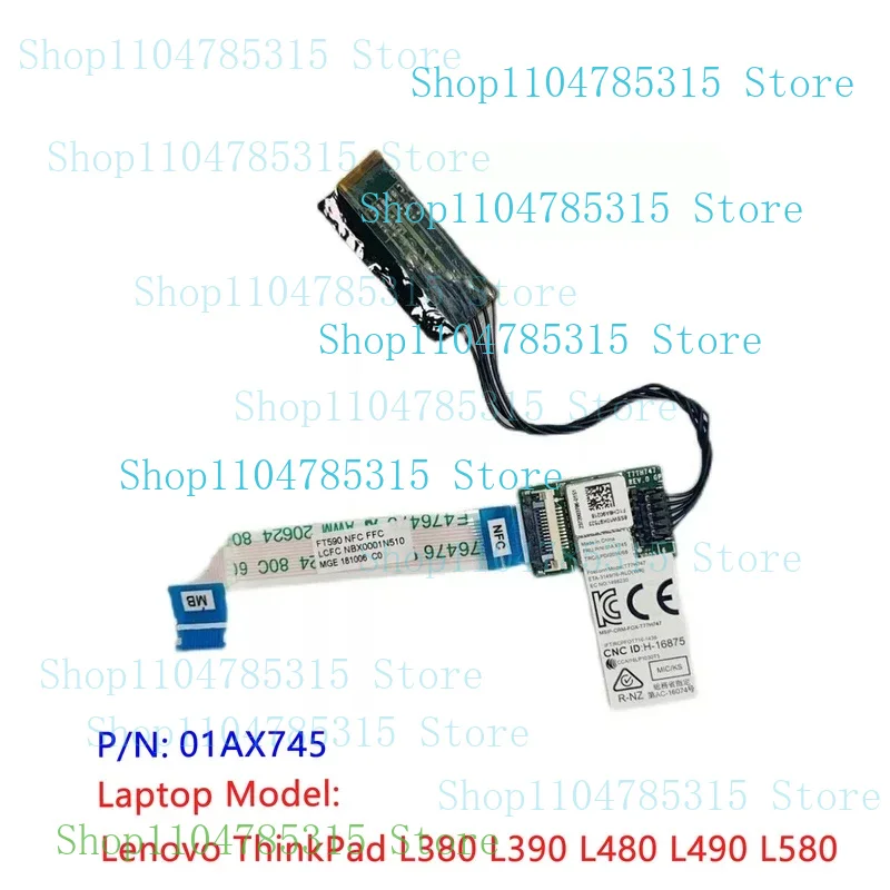 Новинка для Lenovo ThinkPad l380 l390 l480 l490l580 Moule беспроводная с антенным кабелем и NFC FFC 01ax745