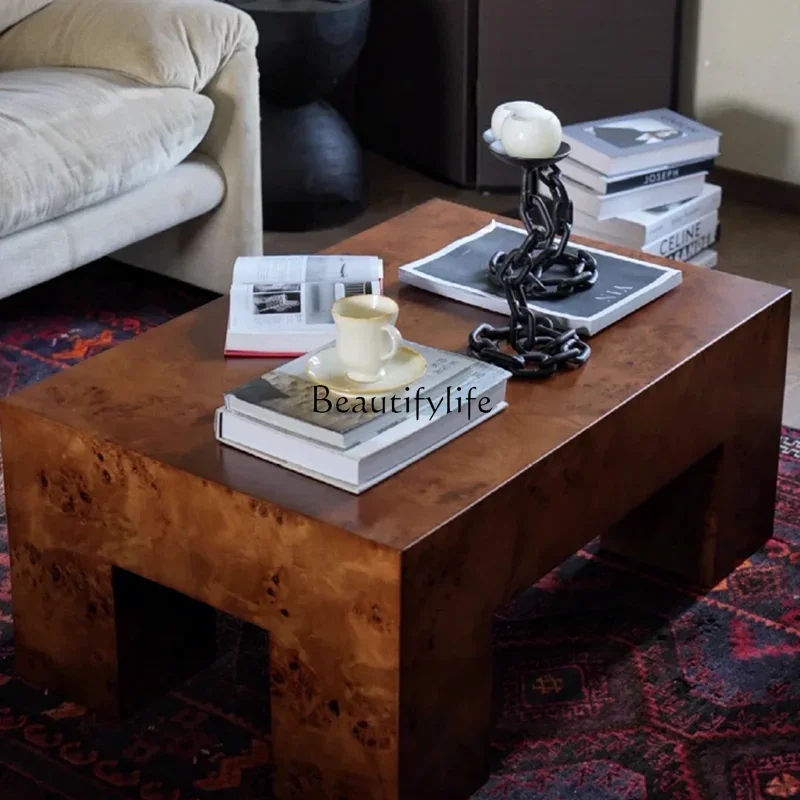 

Журнальный столик для маленькой квартиры в стиле ретро, прямоугольный квадратный простой современный журнальный столик в скандинавском стилеSSS