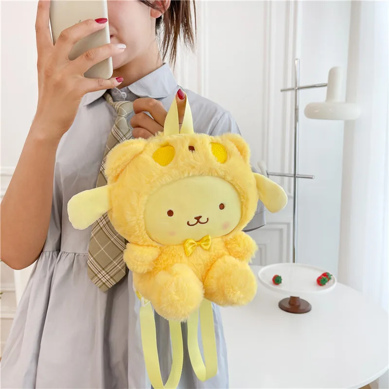 22Cm Kawaii Sanrio Pluszowy Plecak Anime Kuromi Hello Kitty Cinnamoroll Plushie Torba Anime Kreskówka Plecaki Na Ramię Dziewczyna Prezenty