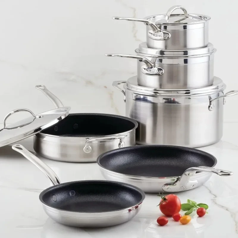 

Stainless steel non-stick cookware set for kitchen, suitable for induction cooker non stick cooking pot set