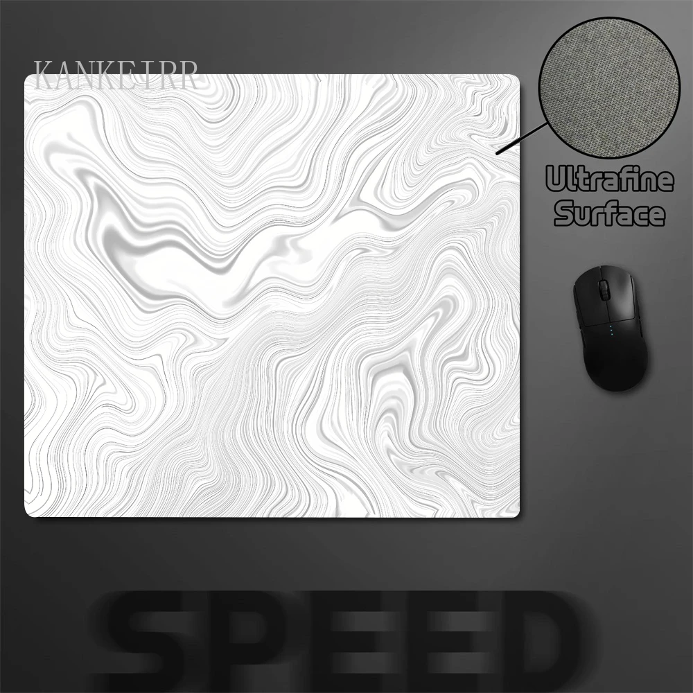 

40x45cm Black and White Strata Liquid Professional Mouse Pad Mousepad Speed Mouse Mat High Elastic Non-slip Bottom Desk Mat