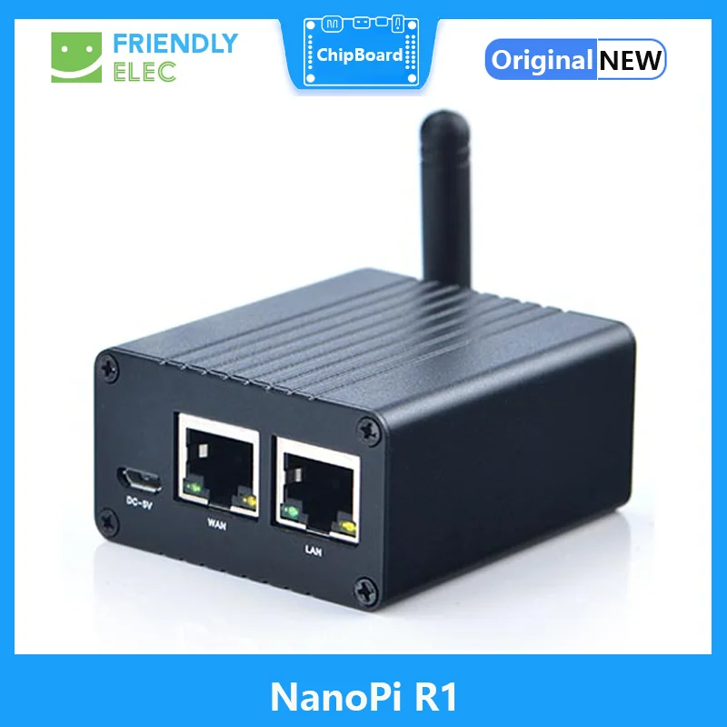 

NanoPi R1 Allwinner H3 1 Гб двойной порт Ethernet, Wifi и BT, встроенный eMMC с USB и последовательным портом для партии