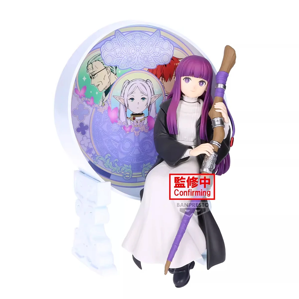 Original banpresto glasscape frieren: além do fim da jornada samambaia figura de ação anime modelo brinquedos colecionáveis presente 15cm