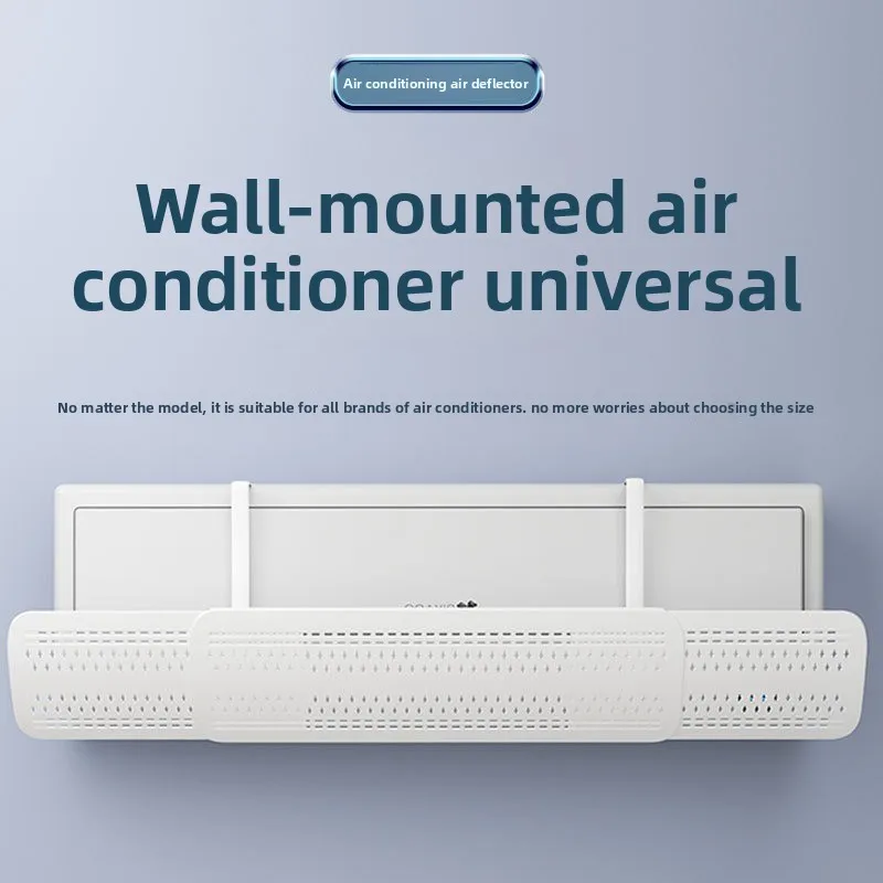 Universal Adjustable Air Conditioner Wind Deflector for Wall-mounted AC No Installation Office Home Wind Shield
