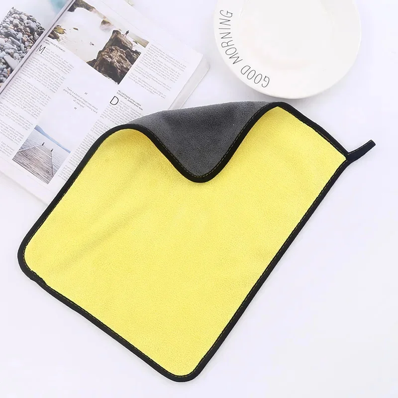 Microfiber Towel Car Interior Dry Cleaning Rag for Car Washing Tools Auto Detailing Kitchen Towels Home Appliance Wash Supplies image 2
