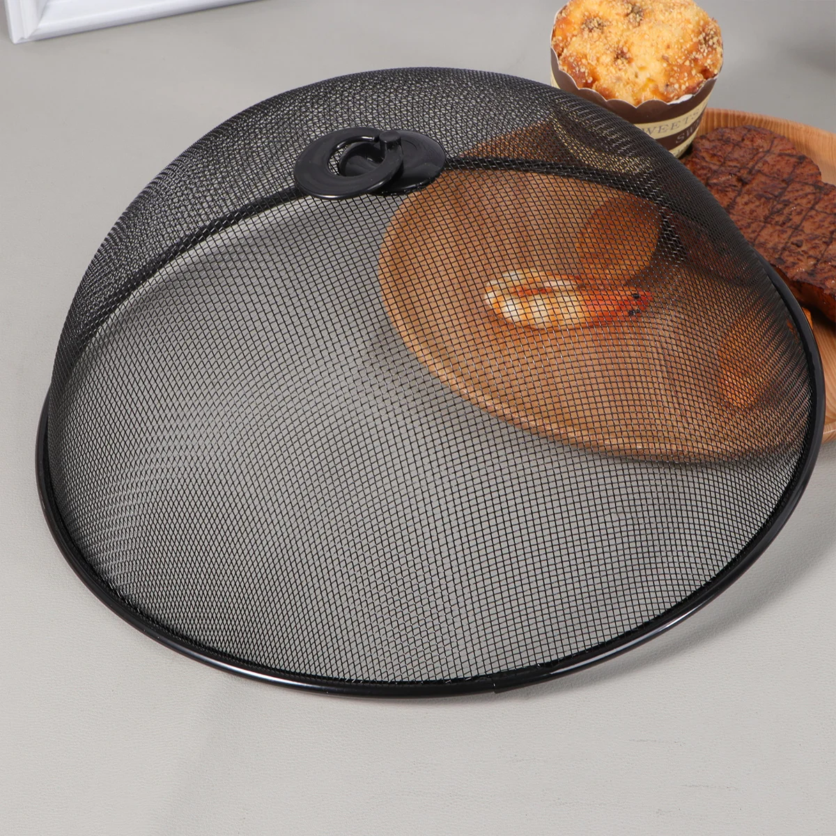 Food Tent Covers Wicker Fly Fans for Tables outside Net Stainless Steel Dish Plate