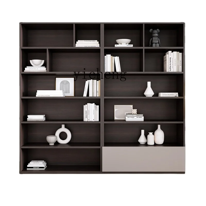 TQH vertical bookcase storage combination display lattice cabinet minimalist luxury study home