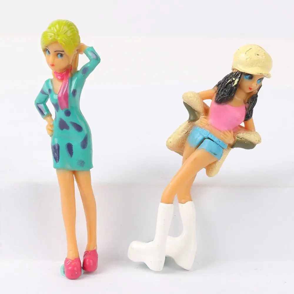 

PVC Material Beautiful Girl Figurines Cartoon Cute 3D Character Girl Scene Model Scene Props Home Ornaments Girl Action Figure