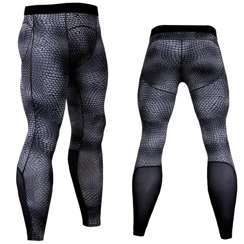 Men\'s Running Tights Compression Sport Leggings Gym Tactical Bottoms Quick Dry Breathable Base Layer Rash guard Male