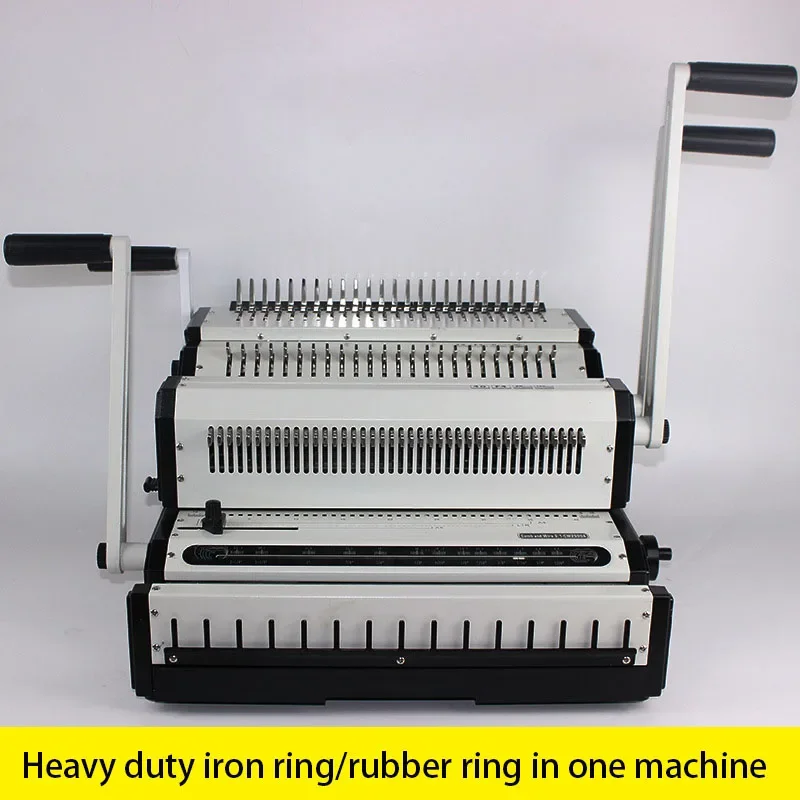 Universal 3:1 2:1 punching machine rubber ring iron ring clip 3-in-1 document binding book machine