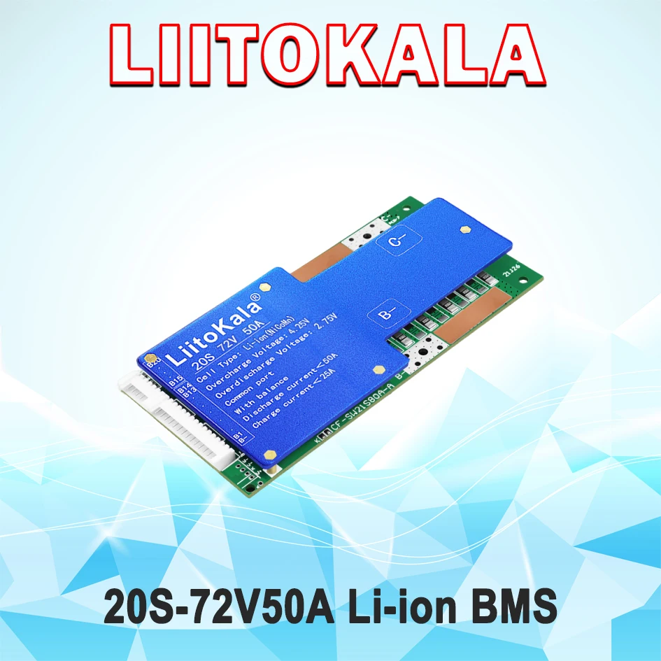 LiitoKala 20S-72V50A Li-Ion Battery Protection Plate