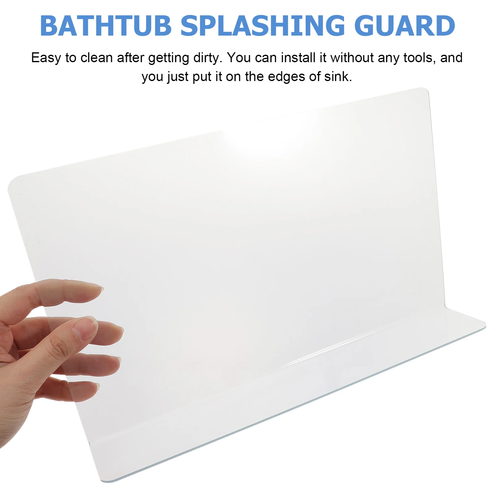 อ่างอาบน้ํา Splash GUARD ด้านข้างสาดห้องครัวก๊อกน้ํามุม Spatter Preventer Baffle BOARD Protector