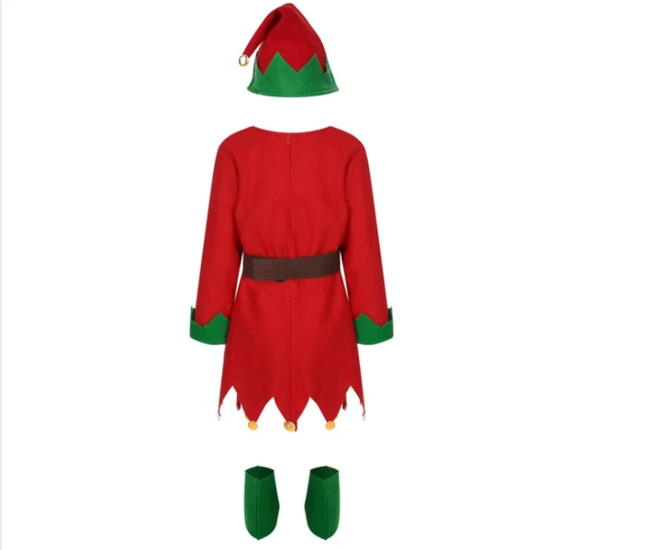 Kerst Elf Vrouw Meisje Kostuum Kerstman Jurk Pak Partij Rollenspel Cosplay Kleding Carnaval Feest Nieuwjaar Fancy Outfits