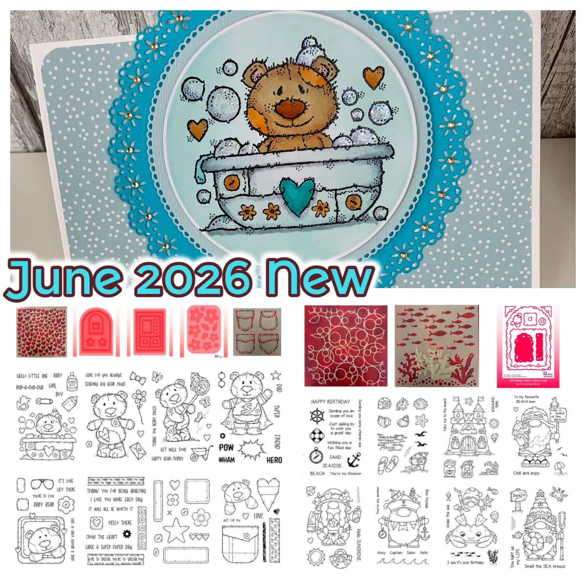 Juni 2026 Neue „Pocketful of Love“-Patches, herzliche Metall-Stanzformen, Stempel, handgefertigt, DIY, Scrapbook, Grußkarten, Tagebuch, Basteln