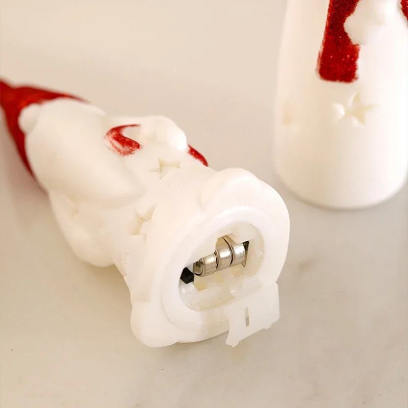 LED عيد الميلاد ليلة ضوء لطيف سانتا كلوز ثلج الأطفال غرفة نوم السرير الحلي لقضاء عطلة عيد الميلاد ديكورا مصباح الليل #6