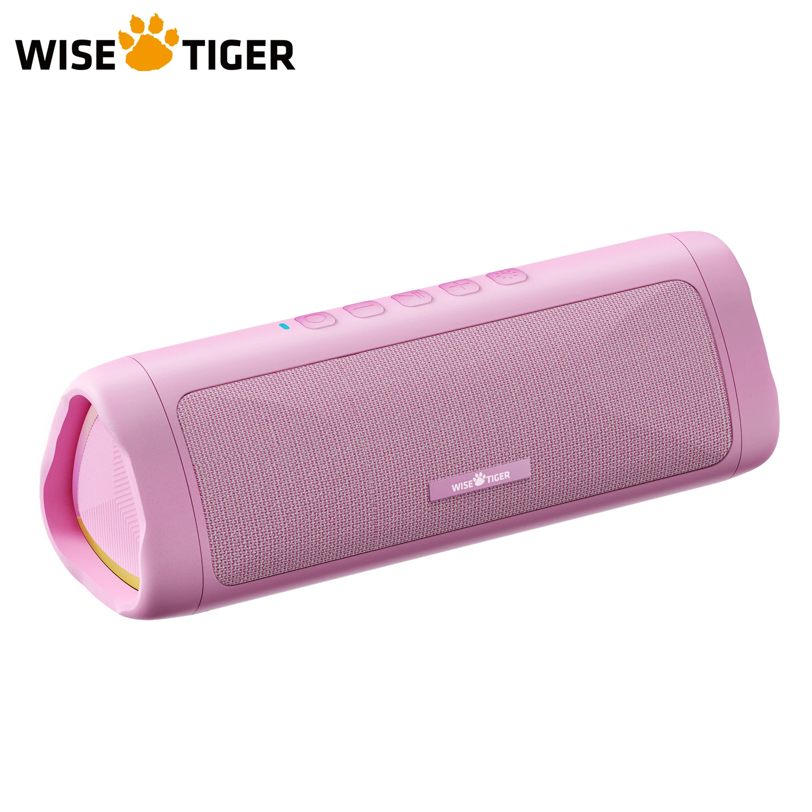 WISETIGER Wireless Portable Speaker Outdoor Sound Box 10W BT5.3 TWS Bluetooth Speaker Up to 24H Playtime, RGB Light & HD Sound