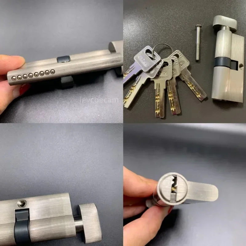 40-150MM Lock Cylinder Indoor Door Locks At The Entrance of The Main Door Cylindre Serrure Europeen 5-Pieces Full Copper Keys