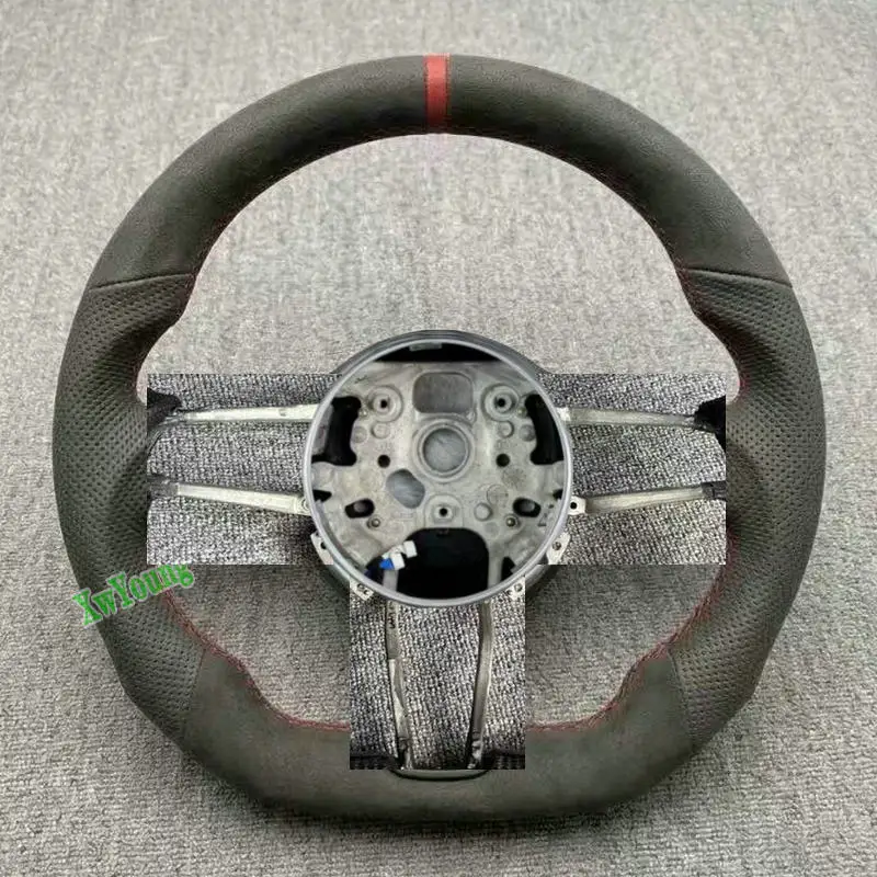 For Porsche Cayenne Panamera MACAN 911 997 718 987 981 Full Leather Car Steering Wheel