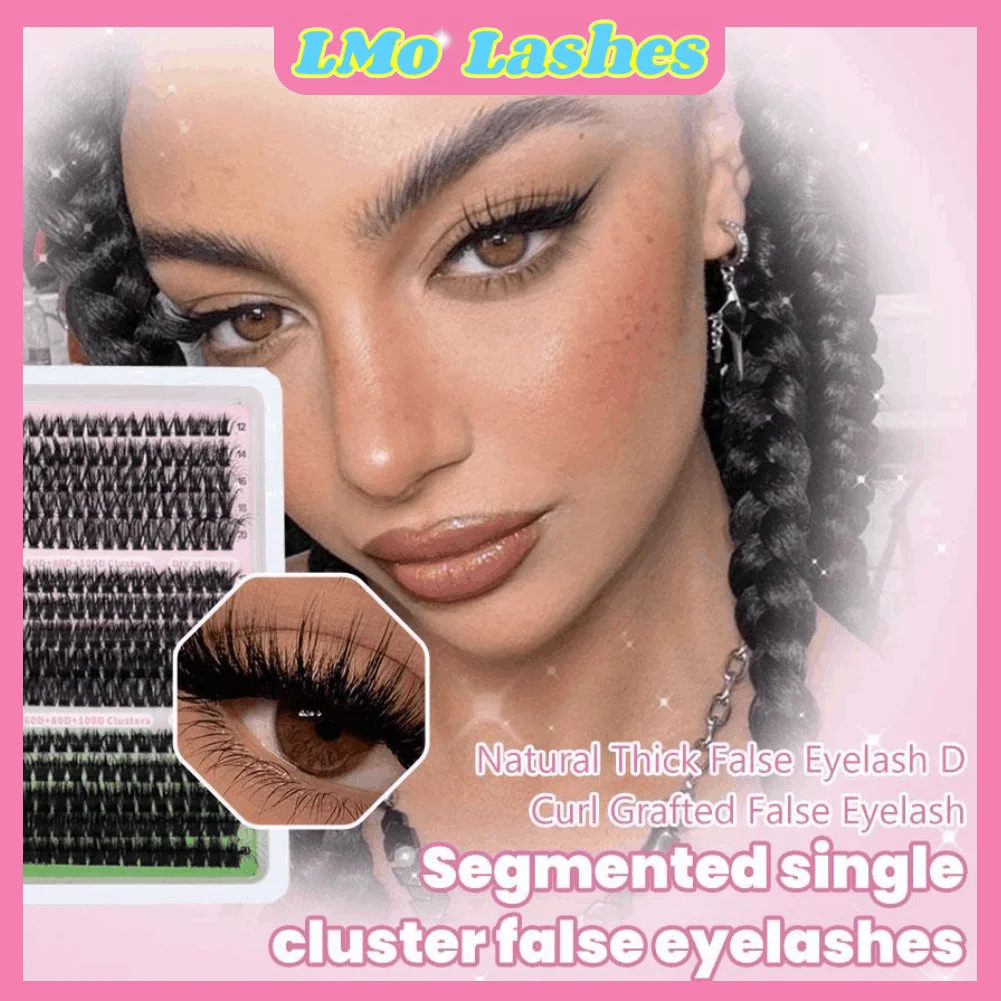 15列DIY 5Dふわふわまつげクラスター 60D-200D厚めまつげクラスター ふんわり個別まつげクラスター 韓国風つけまつげ