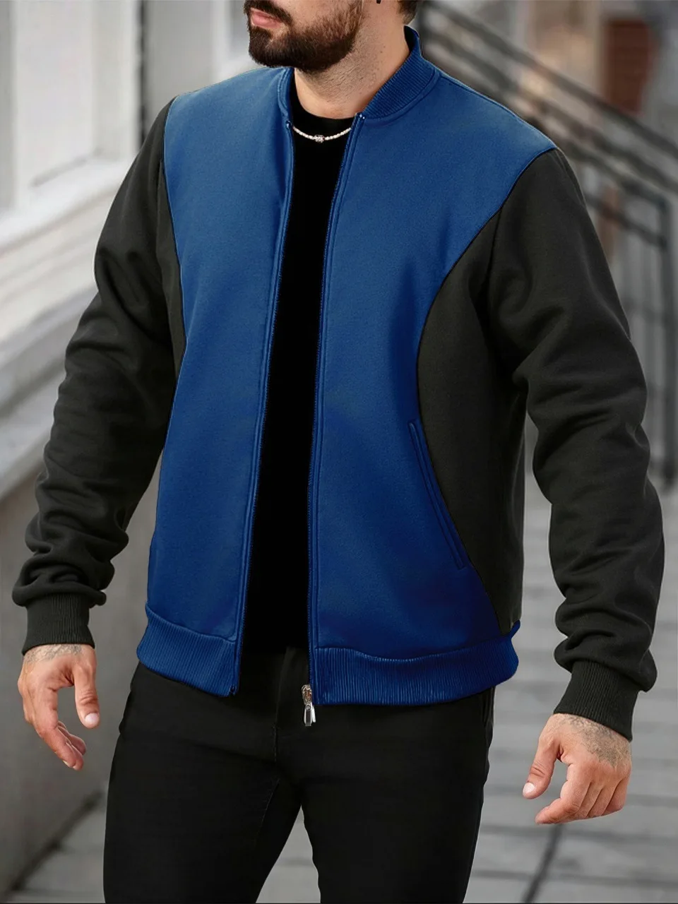 

Лоскутная куртка, мужская повседневная толстовка без капюшона, кардиган на молнии, мужская спортивная одежда, лоскутная толстовка, уличная одежда