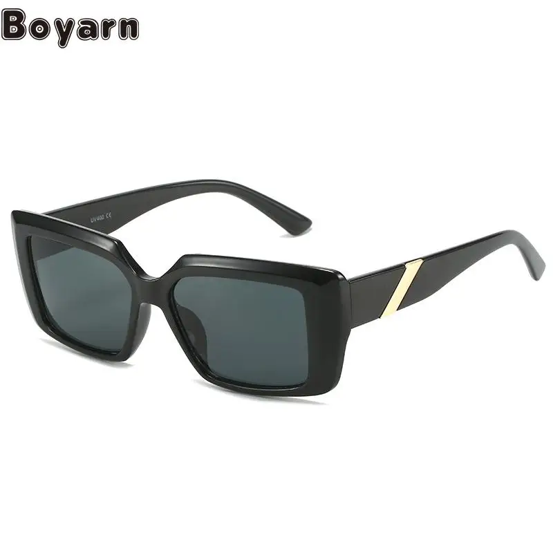 2022 Foreign Trade New Box Sunglasses International Station Explosions Square Metal Decorative Cross Border Fashion Sun Glasses