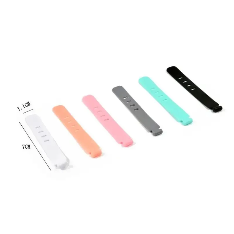 20/PCS Cable Organizer Ties Clip Charger Cord Management Silicone Wire Manager Mouse Earphone Holder Data Line Winder Straps image 3