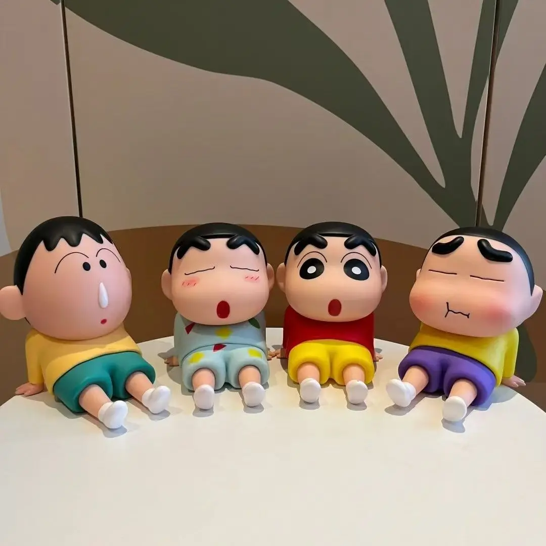 

2024 Anime Crayon Shin-chan doll Q version kawaii toy doll cell phone holder collection ornaments gift