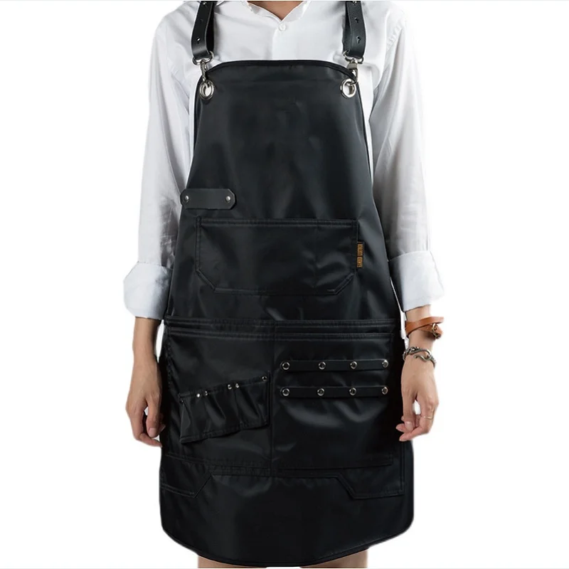 Waterproof Barber Shop  Restaurant Baking Beauty Salon Painting House Kitchen Accessories Cleaning Tools Uniform Pocket Apron